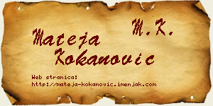 Mateja Kokanović vizit kartica